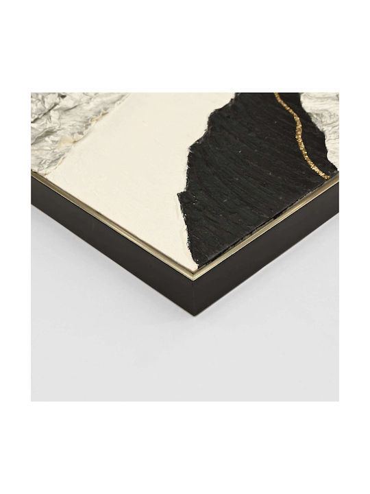Wall Painting Abstract Fb94553.02 Frame Beige-canvas-handmade 82x4.5x122cm