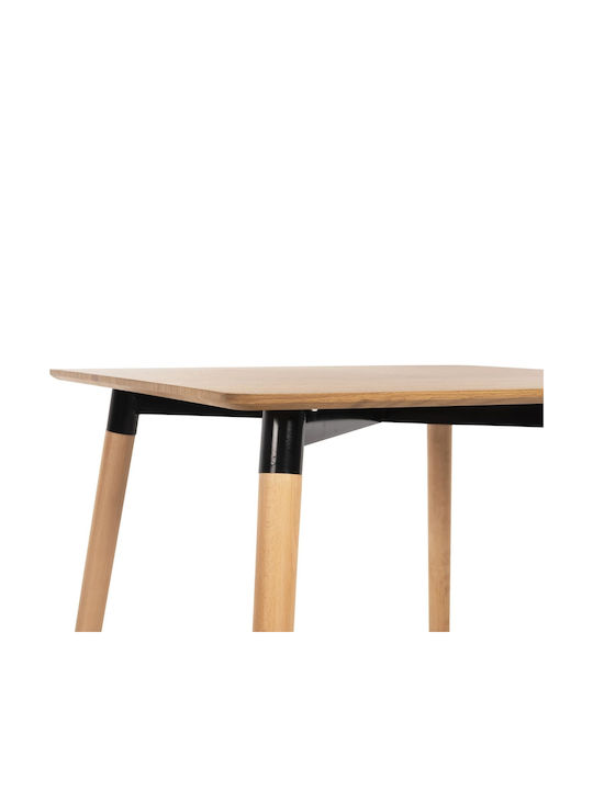 Wooden Kitchen Table Natural 80x80x74cm