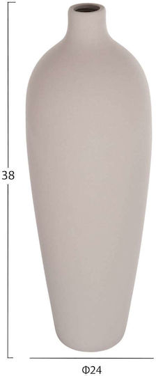Keramik Tischdekoration Fb94624.03 Grau Matt Φ24x70cm