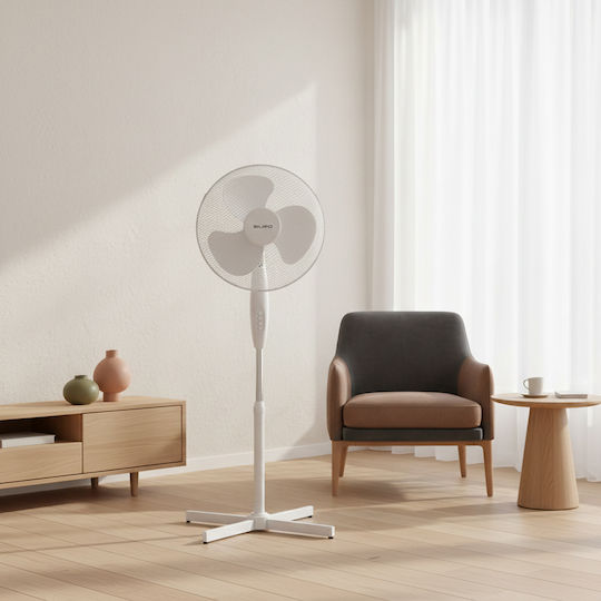 Silifo Ανεμιστήρας Ορθοστάτης 45W Διαμέτρου 40cm Λευκός