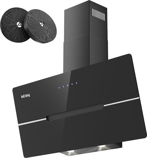 IsEasy Abzugshaube Schornstein 89.5cm Schwarze mit Wi-Fi
