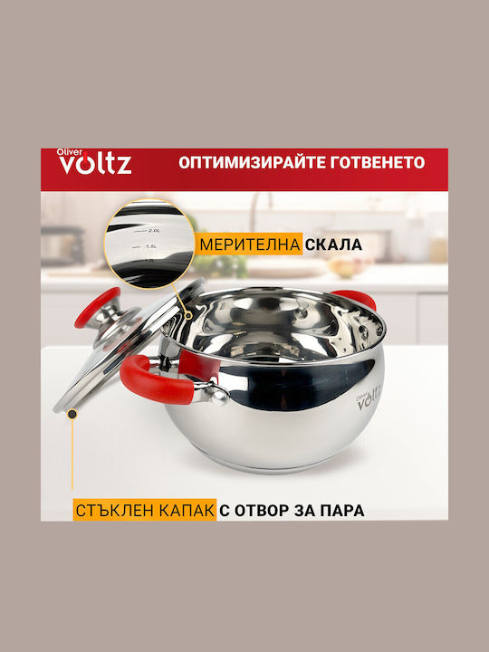 Voltz Дълбока Неръждаема Тенджера На Пара 10.45л / 28см