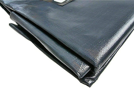 Pânză Impermeabilă 4x6m 200g/m² Densitate Inele De Fixare Gri Închis