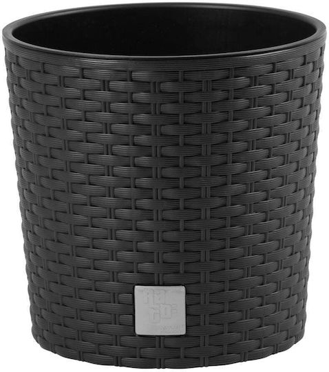 SGTT Plastic Round Pot Brown 19x19cm