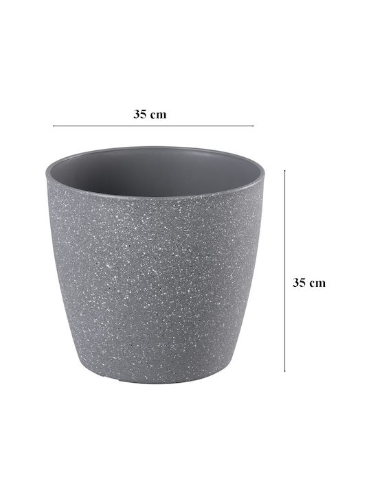 SGTT Ghiveci De Flori Din Plastic Gri 35x35cm