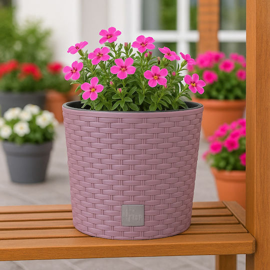 SGTT Plastic Round Pot White 19x19cm