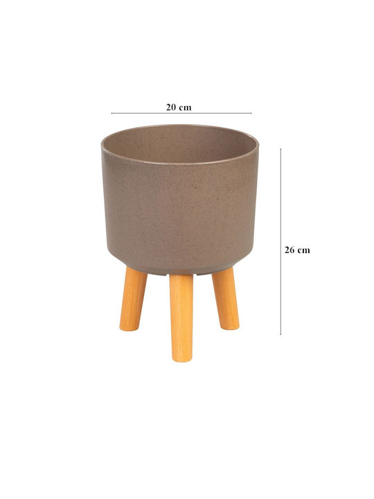 SGTT Kunststoff-Blumentopf Braune 26x26cm