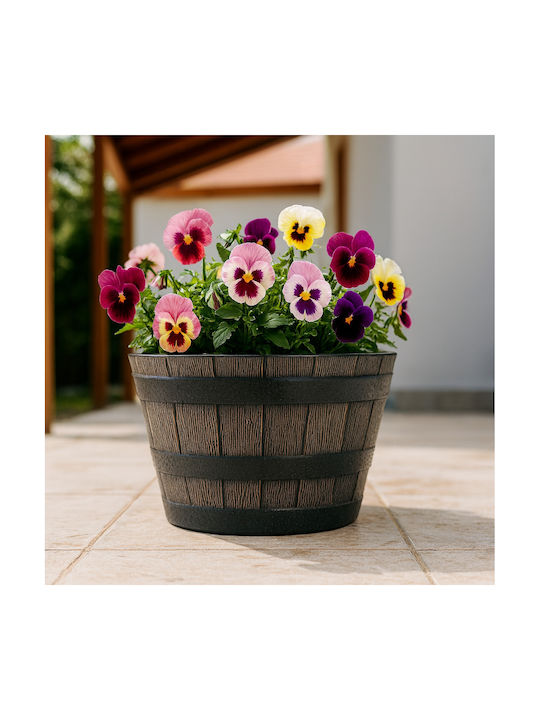 SGTT Саксия Барел Пластмасова Бежова 39x39см