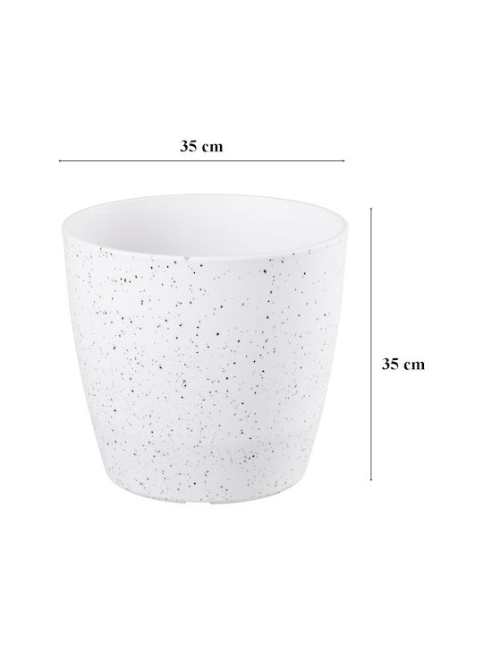 SGTT Ghiveci De Flori Din Plastic Alb 35x35 Cm