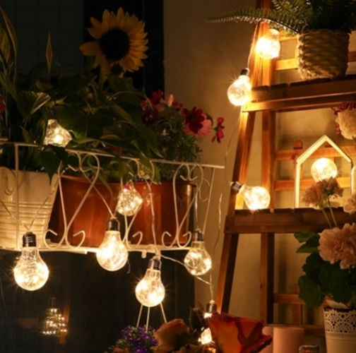 SGTT Lampă Solară Suspendată Ghirlandă cu Lumină Alb Naturală