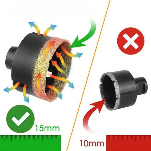 Găuri Pentru Ferăstraie Găuritoare Tăiere Uscată Cu Diametru De La 6mm Până La 68mm Pentru Găuritori Pentru Beton Și Gresie 1245gr