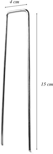 Set 10 Cuie Metalice Pentru Fixarea Țesăturii De Control A Căpușelor 4x15cm