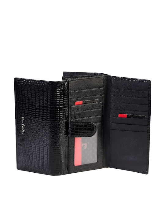 Leder Damenbrieftasche Schwarz