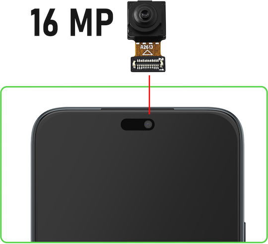 Clappio Front Camera 16mp Replacement Honor 400 Lite Black