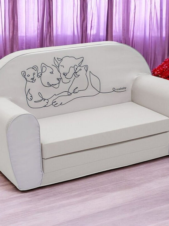 Детски Диван Бежов 42x78x35см