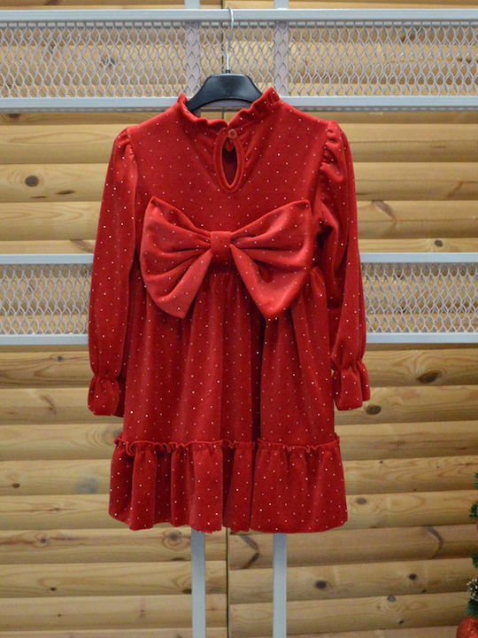 Girls Dress Long Sleeve Red