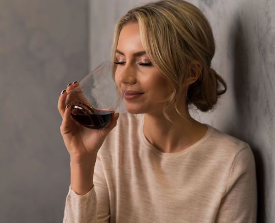 Riedel Σετ Ποτήρια για Λευκό και Κόκκινο Κρασί από Γυαλί Μαύρο 630ml 2τμχ
