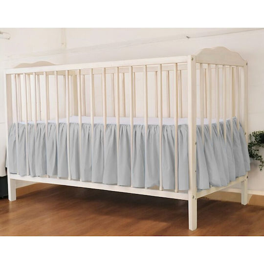 MimiNu Protecție Impermeabilă Pentru Saltea De Bebeluş Pentru Pătuț Gri Cu Margine 120x60cm