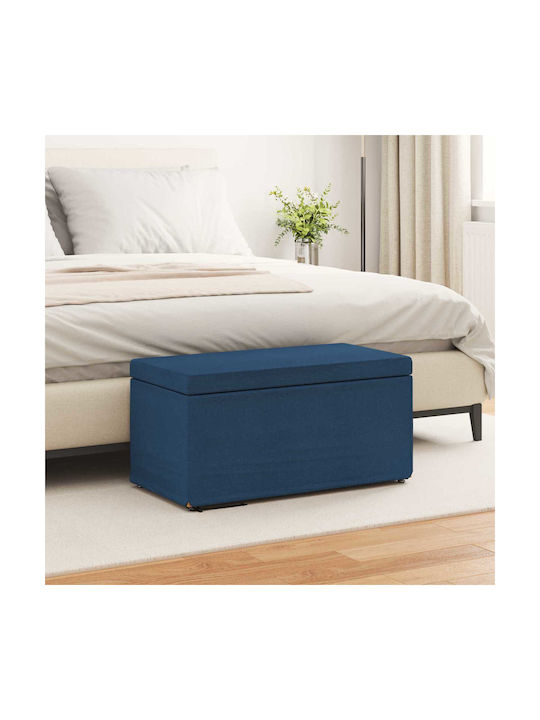 Living Room Stools Upholstered with Blue Fabric 40x81x41cm