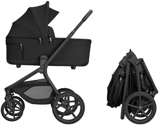 Kikka Boo Goya Platinum Reversible 2 in 1 Baby Stroller Suitable for Newborn Noir 11.1kg