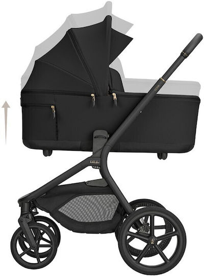 Kikka Boo Goya Platinum Reversible 2 in 1 Baby Stroller Suitable for Newborn Noir 11.1kg