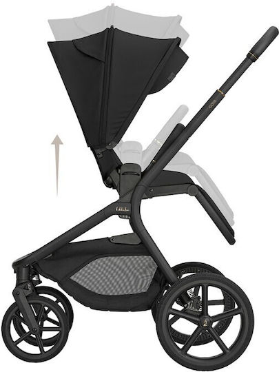 Kikka Boo Goya Platinum Reversible 2 in 1 Baby Stroller Suitable for Newborn Noir 11.1kg