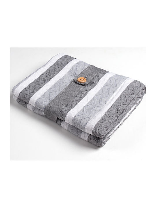 Silk Fashion Four-Seater Sofa Throw 180x320cm Grey