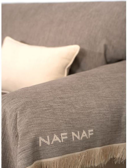 Naf Naf Highline Ριχτάρι Τετραθέσιου Καναπέ Chenille 180x350εκ. Brown-grey