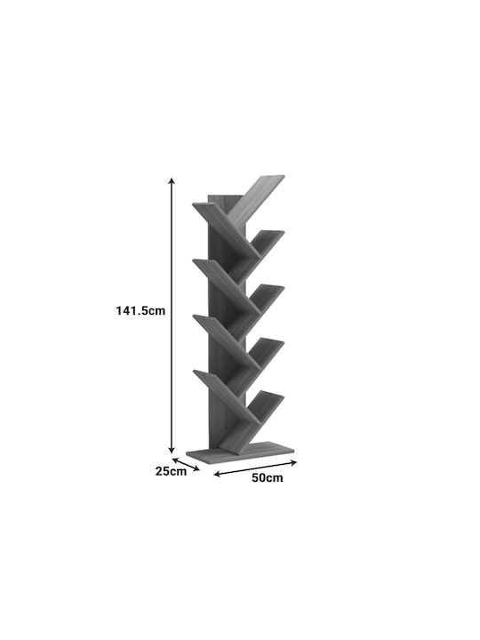 Βιβλιοθήκη Fyllo Λευκό 50x25x141.5εκ.