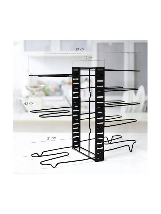 Suport Pentru Oale Și Tigăi Metalic 39x20.5x48cm Negru