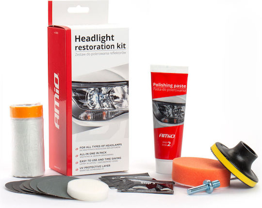 AMiO Set Strălucire și Protecție Faruri Auto 85gr