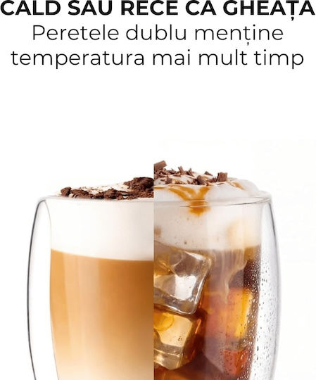 Miamio Σετ Φλιτζάνια Espresso Γυάλινα Διάφανα 100ml 6τμχ