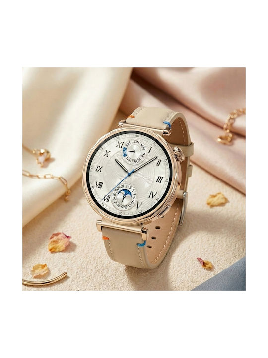 Leather White Strap (Apple Watch 38/40/41/42mm Realme Watch 5)
