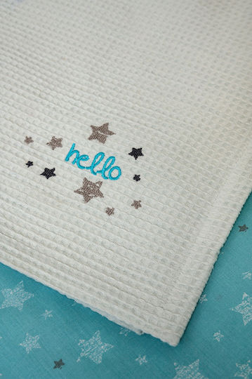 Viokarpet Waffle Blue Baby Blanket 110x140cm