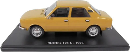 Skoda 105l 1978 Жълт Модел Автомобил 1:24 Hachette