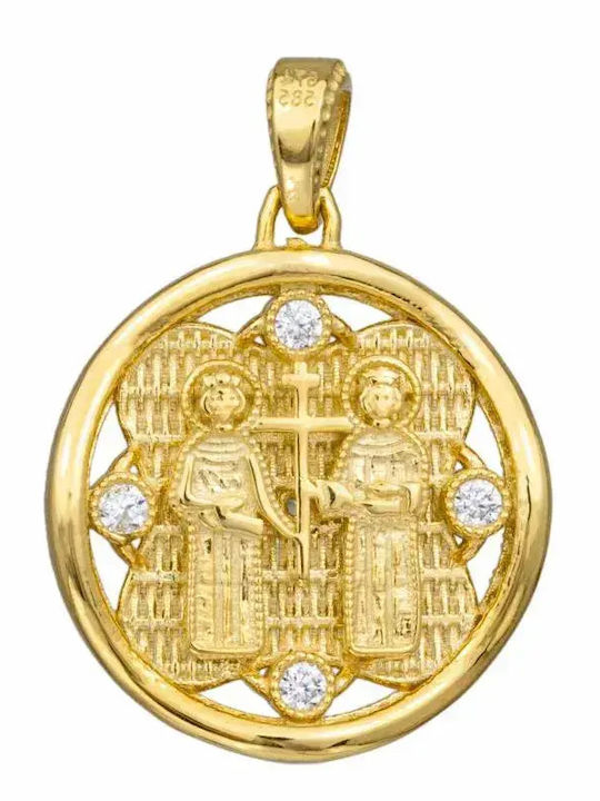 Pendant Constantine Coin Gold 9K