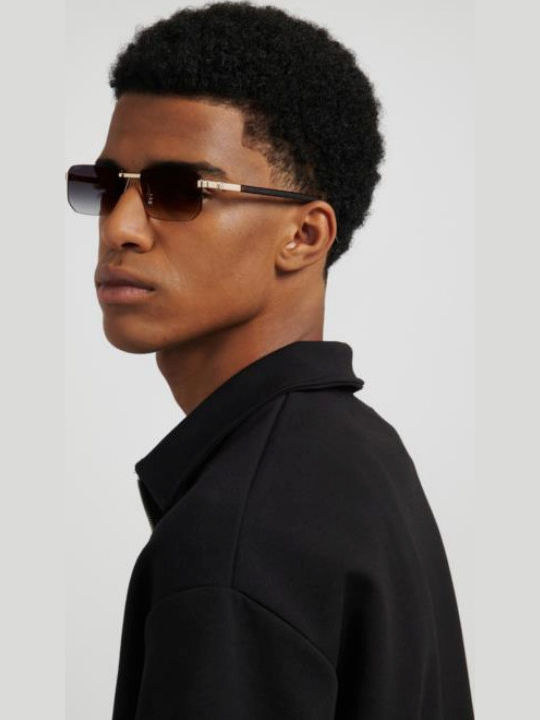 Boss Unisex Sunglasses with Gray Metallic Frame and Black Lenses Boss 1918/S V81/IR
