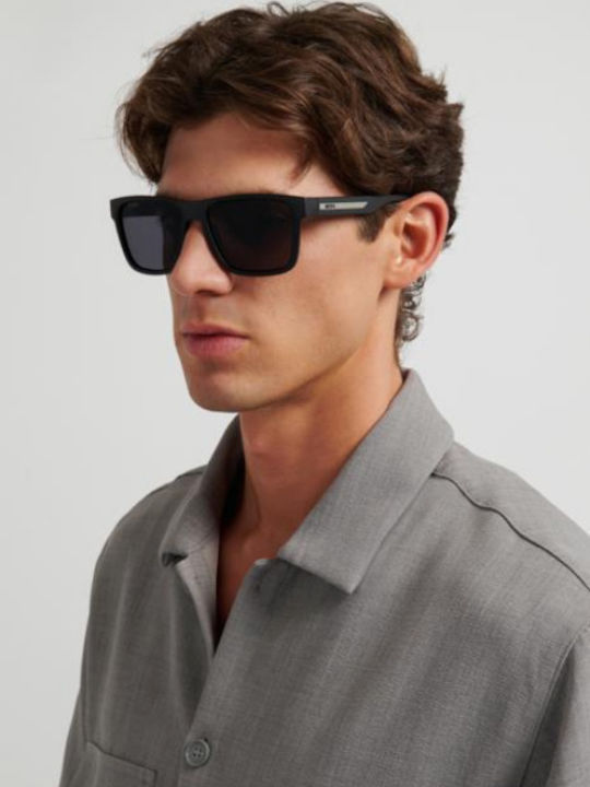 Boss Unisex Sunglasses with Grey Horn-Rimmed Frame 1907/S KB7/9O