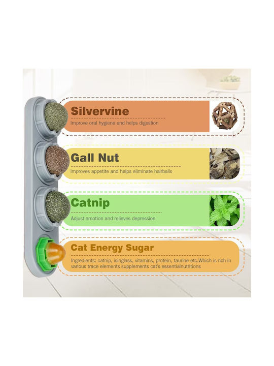 Set 4 Catnip Balls Cats Plant Extract Edible