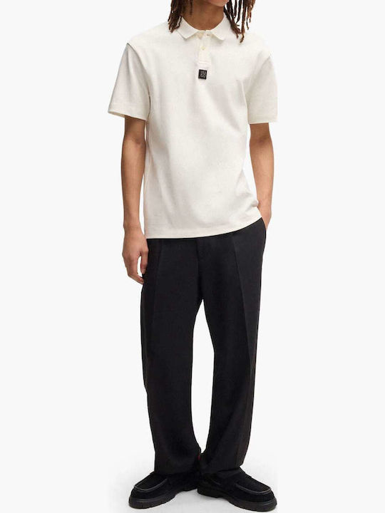 Deabono Polo Herrenbluse Kurzarm Ecru