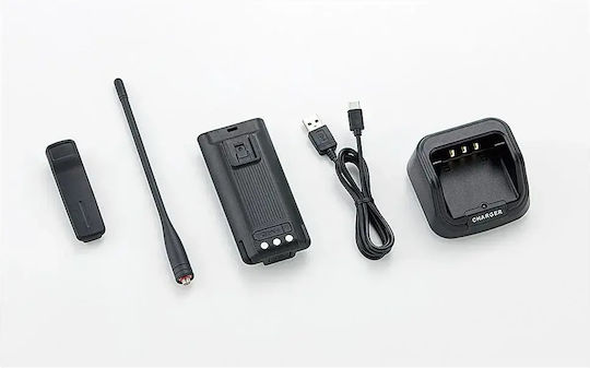 Alinco DJ-W70HE Kabelloser CB- und Zwei-Wege-Funkgerät UHF/VHF 8W mit Farbiger Anzeige