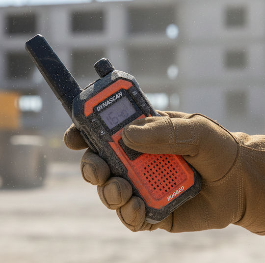 DynaScan Robuster CB- und Zwei-Wege-Funkgerät PMR mit Monochrom-Display in Orange
