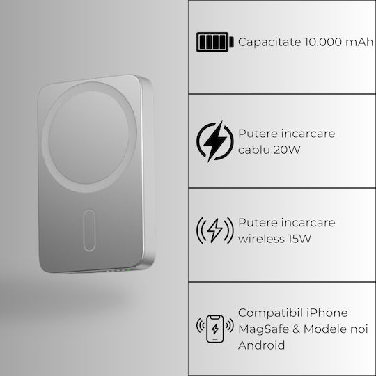 Voltres MagSafe Power Bank 10000mAh 20W Silber