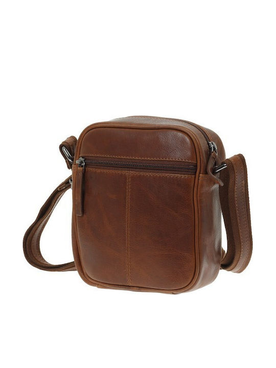 Leather Men's Shoulder / Crossbody Bag Brown