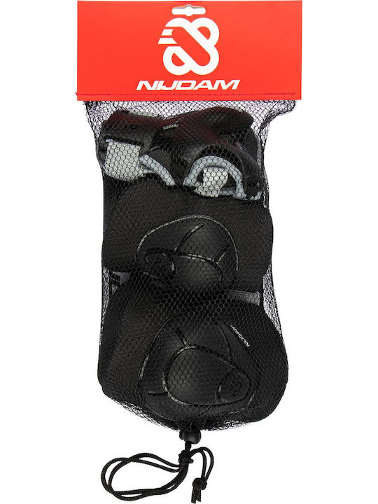 Nijdam Neo Nero Setul de echipament de protecție pentru Rollers Negru