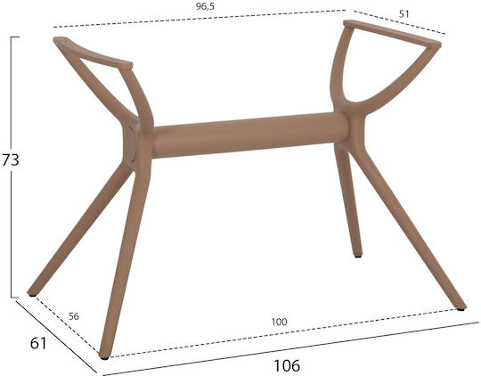 Παρελκόμενο Βάσης Καπουτσίνο 120x80cm