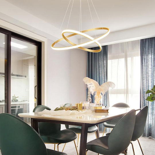Powertech Pendant Ceiling Light Gold LED with Natural White Light 40x40x120cm
