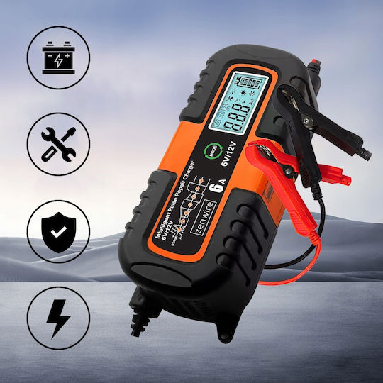 Zenwire JMD-6S Autombatterieladegerät & Motorrad Batterieladegerät 6/12V