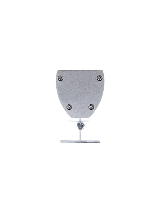 GloboStar Lampa De Podea Pentru Exterior LED Mașină De Spălat Pe Perete 48W Cu Alb Cald IP66 Gri
