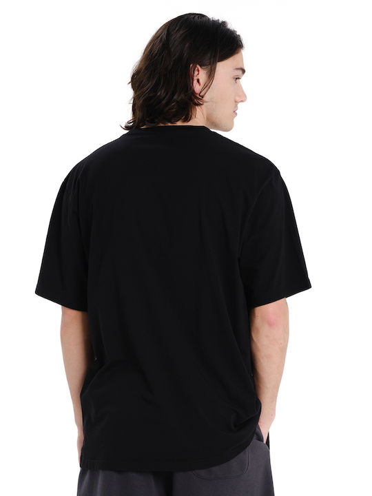 Herrenblusen Kurzarm T-Shirt Schwarz